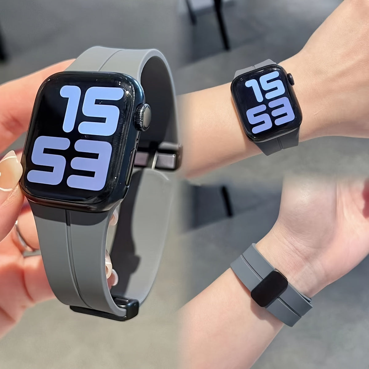 Luxury Two-Tone Silicone Watch Band for iWatch