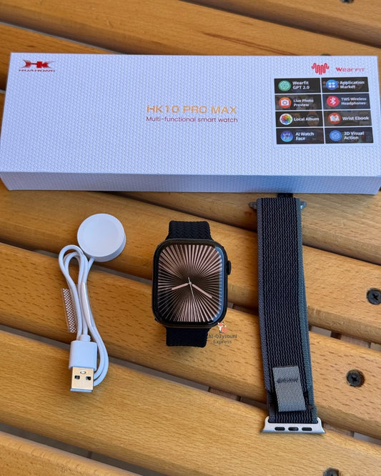 HK10 Pro Max+ Super Amoled Smartwatch (Black)