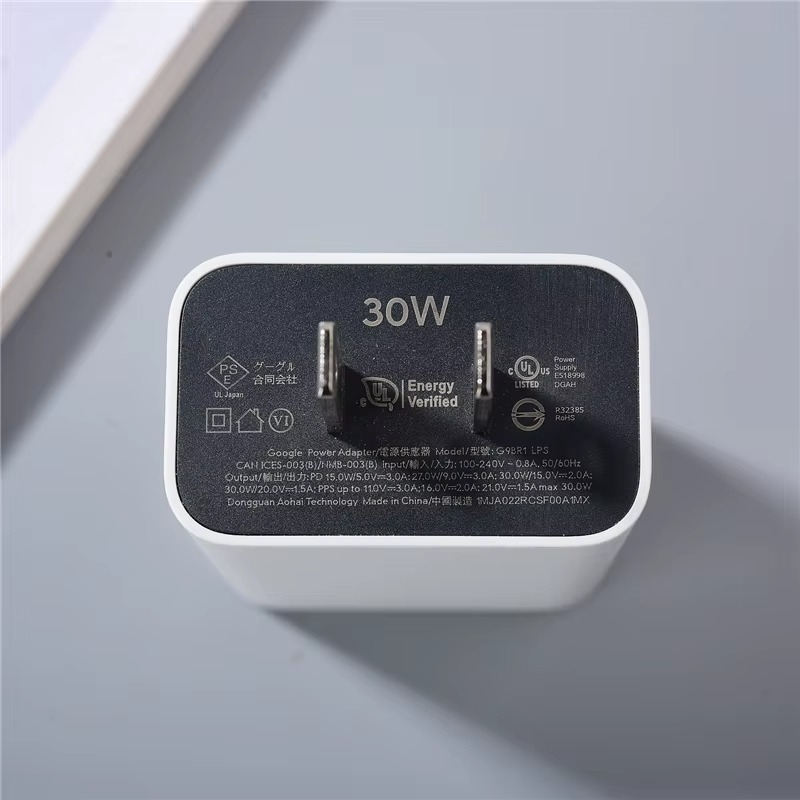 Only Adopter 30W USB-C Charger for Google Pixel 9A 8A 7A 6A 5 PD Fast Wall Charging Adapter