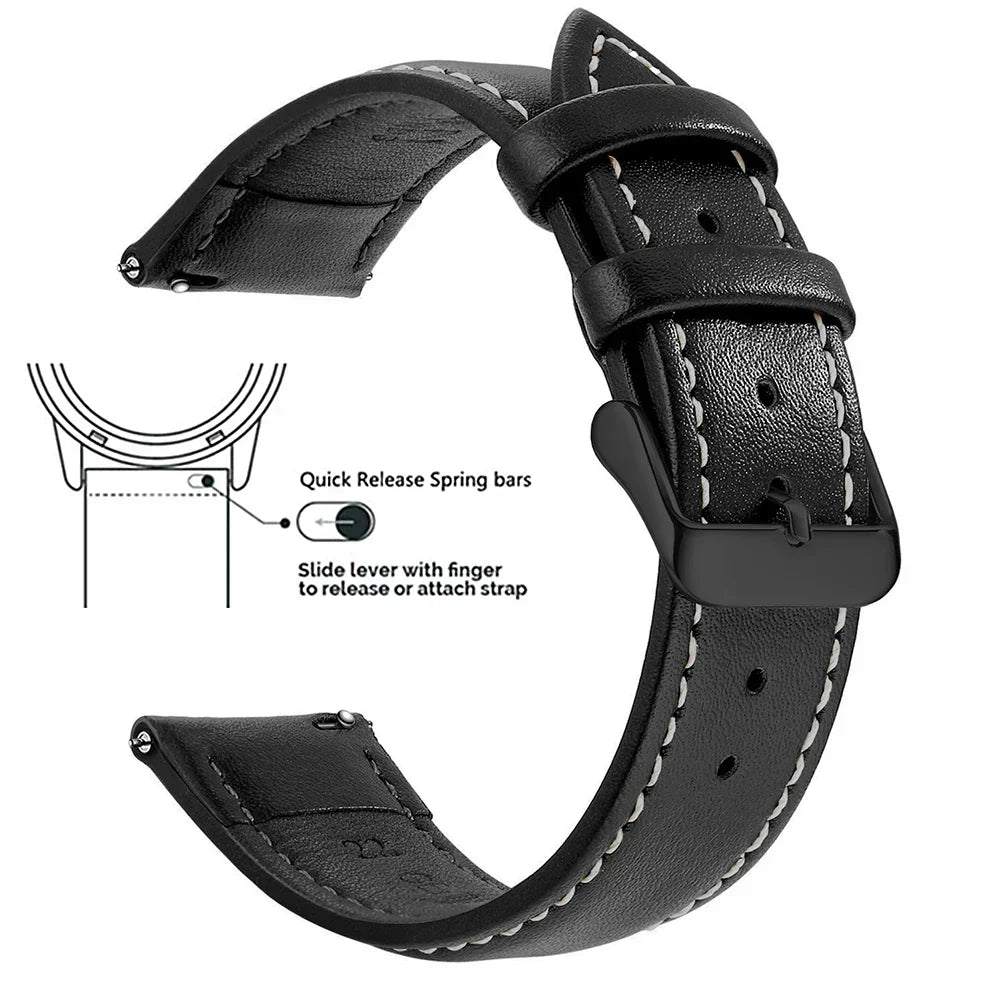 Top Grain Genuine Leather Watch Band