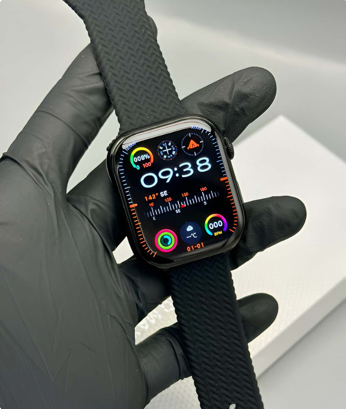 HK10 Pro Max Smart Watch Stainless Titanium (3 Straps Free)