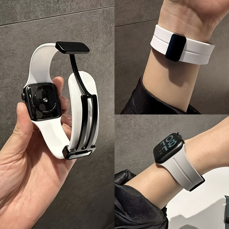 Luxury Two-Tone Silicone Watch Band for iWatch